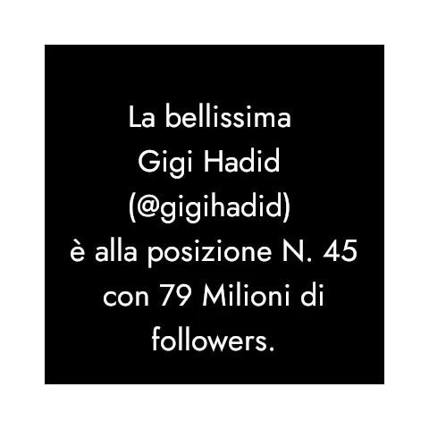 capelli influencer 2023 Gigi Hadid